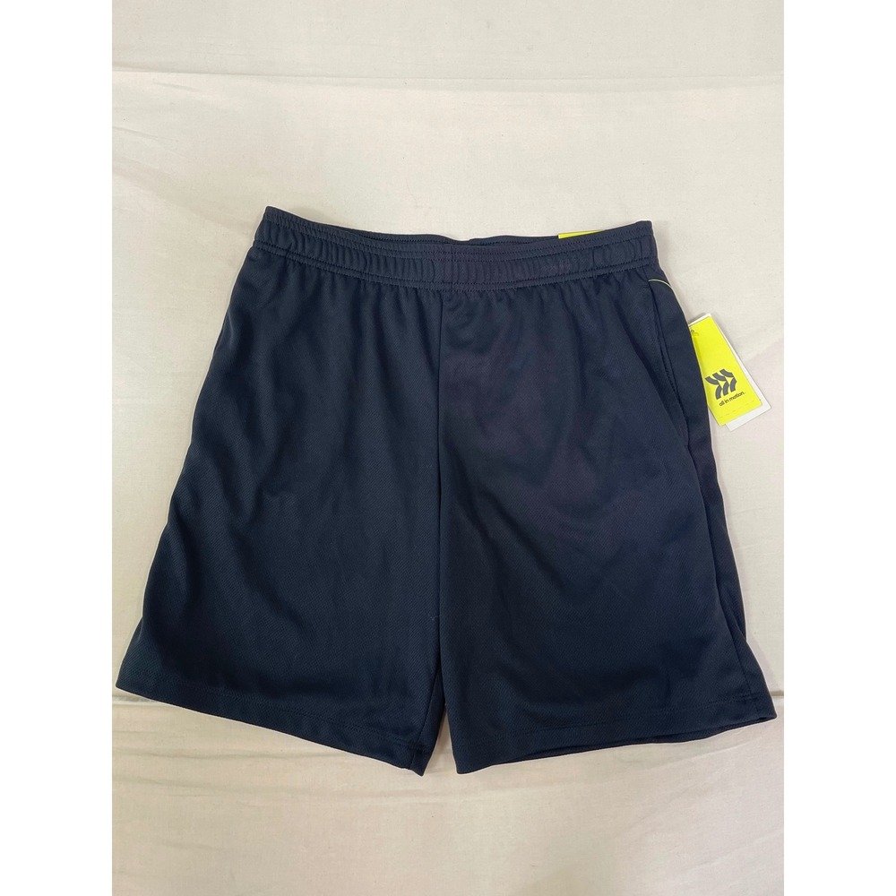 All in Motion Boys Mesh Athletic Shorts Black XL 14 NWT